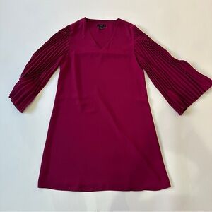 Alfani Fuchsia Dress with Pleated Sleeves